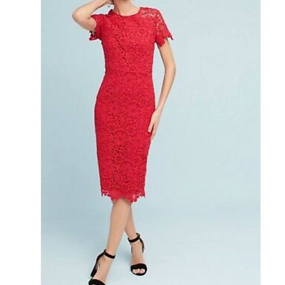 Anthropologie Shoshanna Laced Column Dress